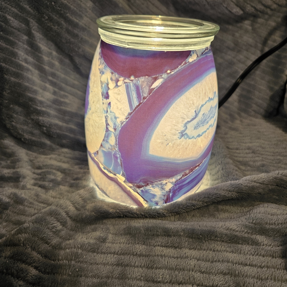 Scentsy Blue Agate Glass Warmer